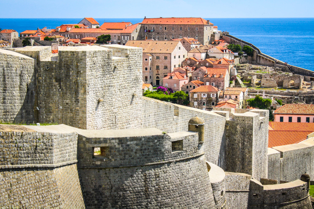 The old town of Dubrovnik, Croatia from the city walls