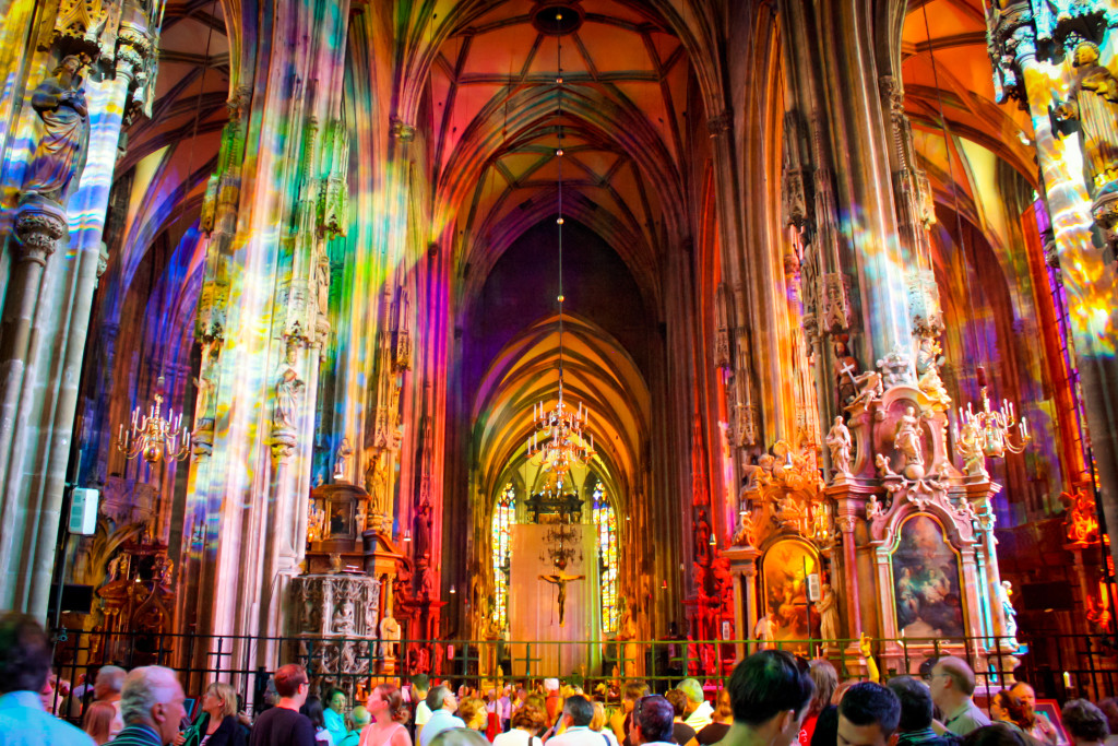 Saint Stephen's Cathedral interior in Vienna, Austria