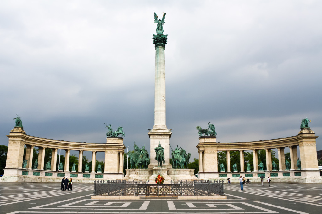 Heroes' Square in Budapest, Hungary