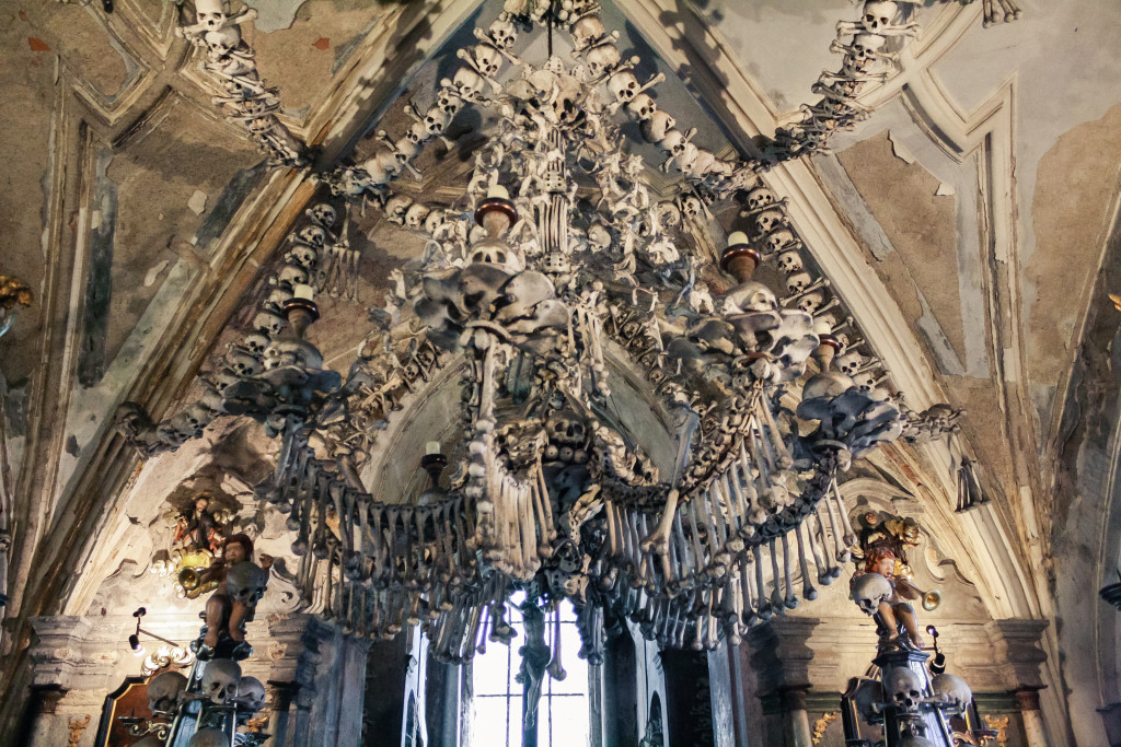 Sedlec Ossuary bone church outside Kutna Hora, Czech Republic