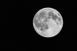 Blue moon on July 31, 2015 viewed from Portland Oregon