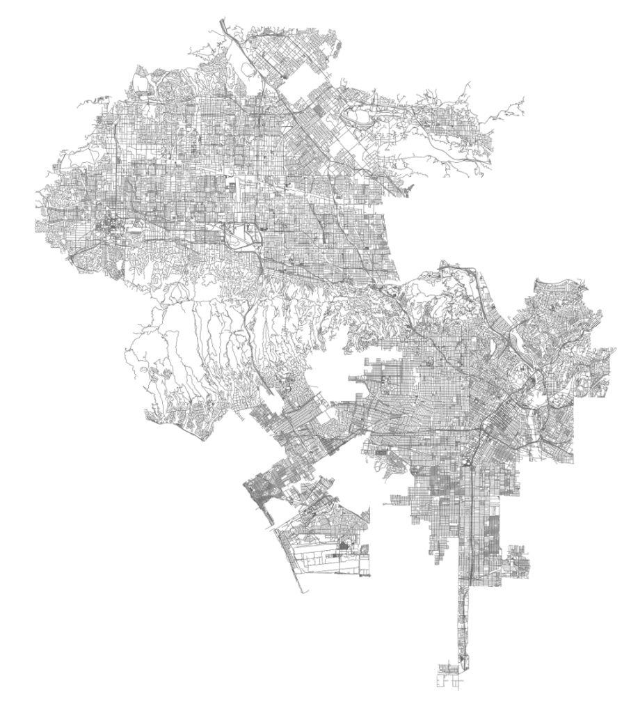 OSMnx: Los Angeles street network in Python from OpenStreetMap